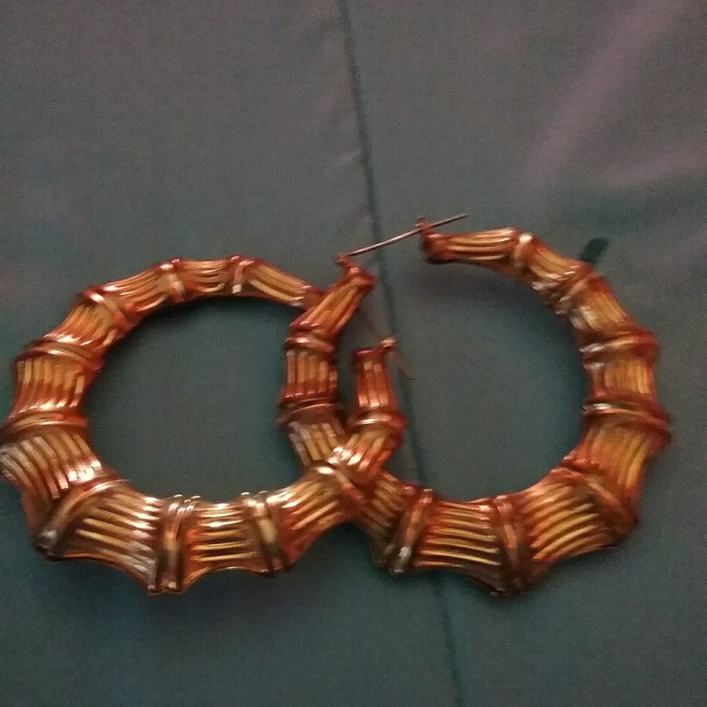 Big gold earrings
